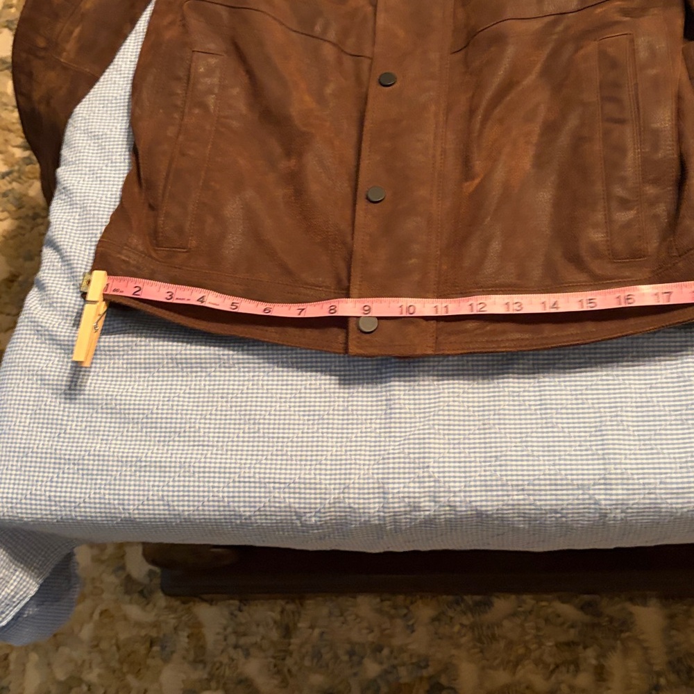 Johnston & Murphy Dark Brown Leather Coat - Picture 14 of 14